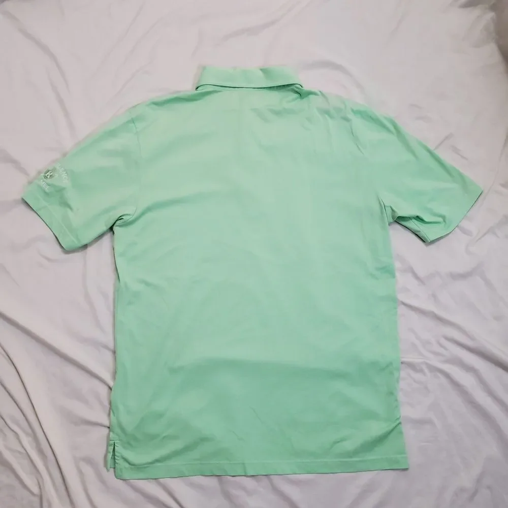 Johnnie-O Green Short Sleeve Polo Shirt Providence St. Mel Embroidered Size L‎